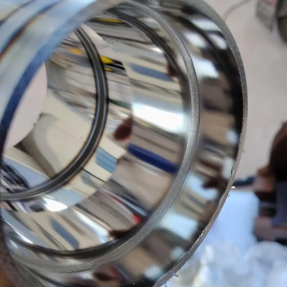 Soudage de pipeline alimentaire propre en acier inoxydable
